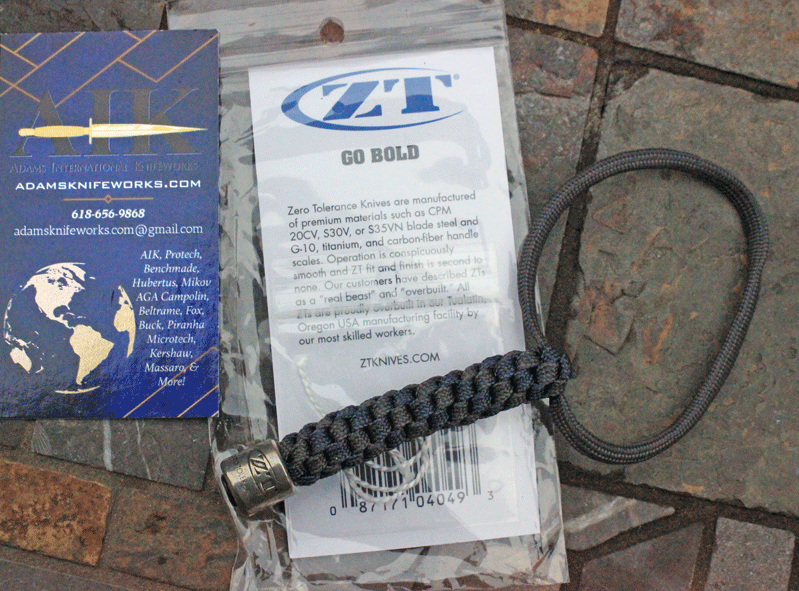 ZT Zero Tolerance USA Lanyard w/ Pewter Bead by Schmuckatelli, Adams