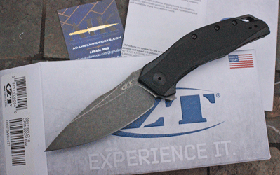 ZT Zero Tolerance Assisted 0357BW Blackwash Liner Lock